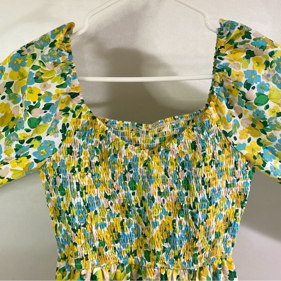 Women's Small White & Yellow Floral Dress - Picture 4 of 12